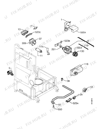 Взрыв-схема посудомоечной машины Juno JSV4360 - Схема узла Electrical equipment